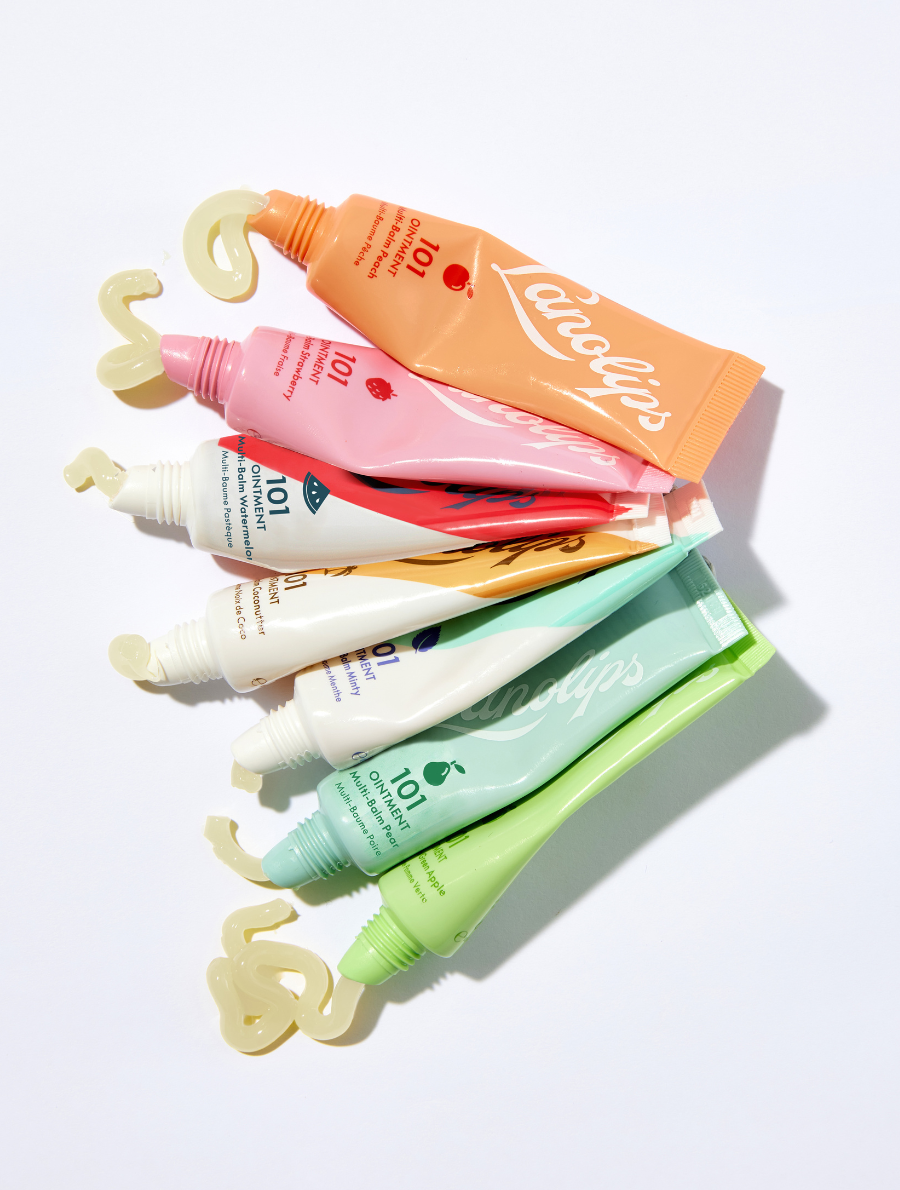 Lanolips 101 Fruities is made with lanolin, vitamin-e and natural fruit extracts