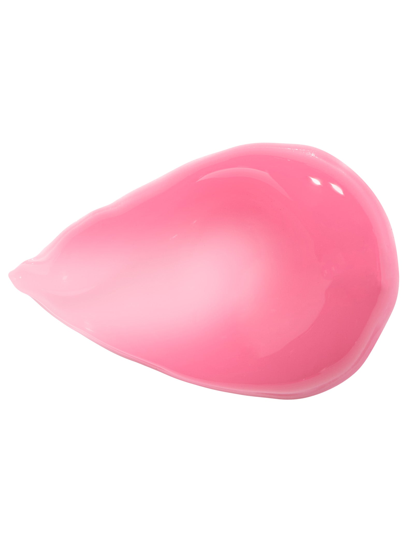 Swatch shot of the Lanolips Milkshake Ceramide Balm in Strawberry Bubble, it provides a juicy strawberry glow on the lips.