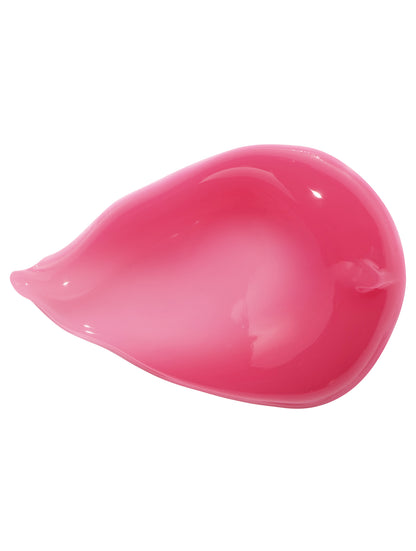 Close-up swatch of Lanolips Milkshake Ceramide Balm in Raspberry Crumble with a sheer, creamy raspberry tint, made with over 99% natural ingredients
